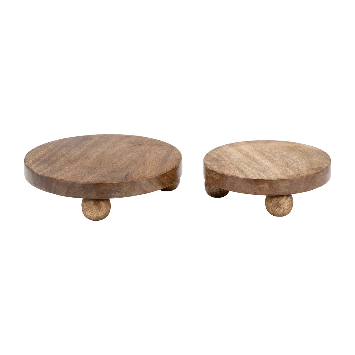 Round Solid Wood Handmade Riser Trays | Wayfair North America