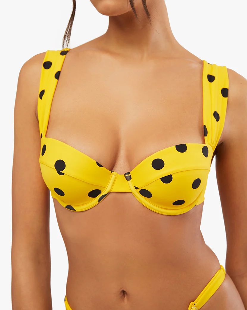 Claudia Oversized Polka Dot Bikini Top | We Wore What