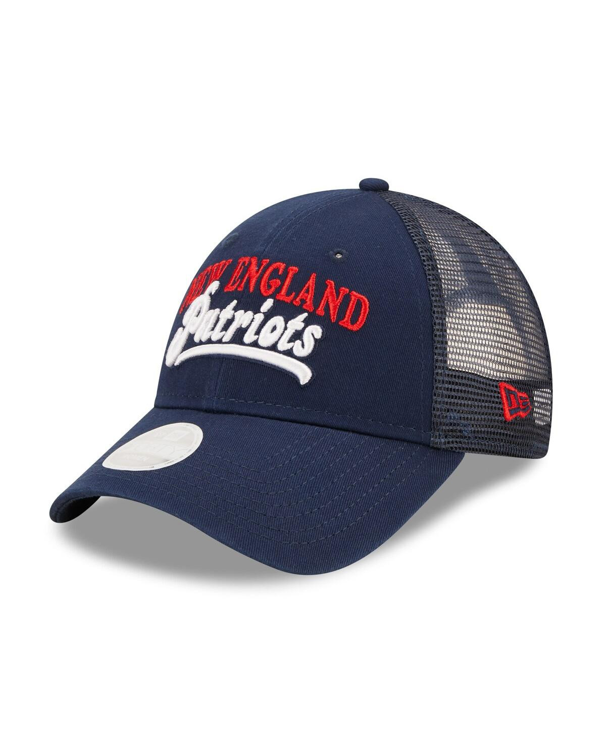 Women's New Era Navy New England Patriots Team Trucker 9FORTY Snapback Hat - Navy | Macy's