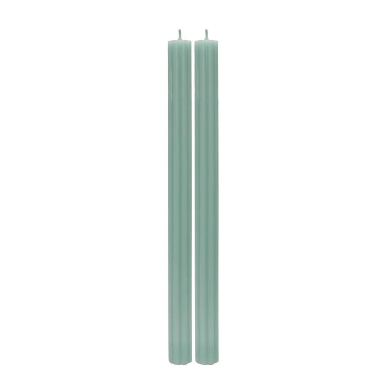 Better Homes & Gardens Unscented Taper Candles, Green, 2-Pack, 11 Inches Height | Walmart (US)