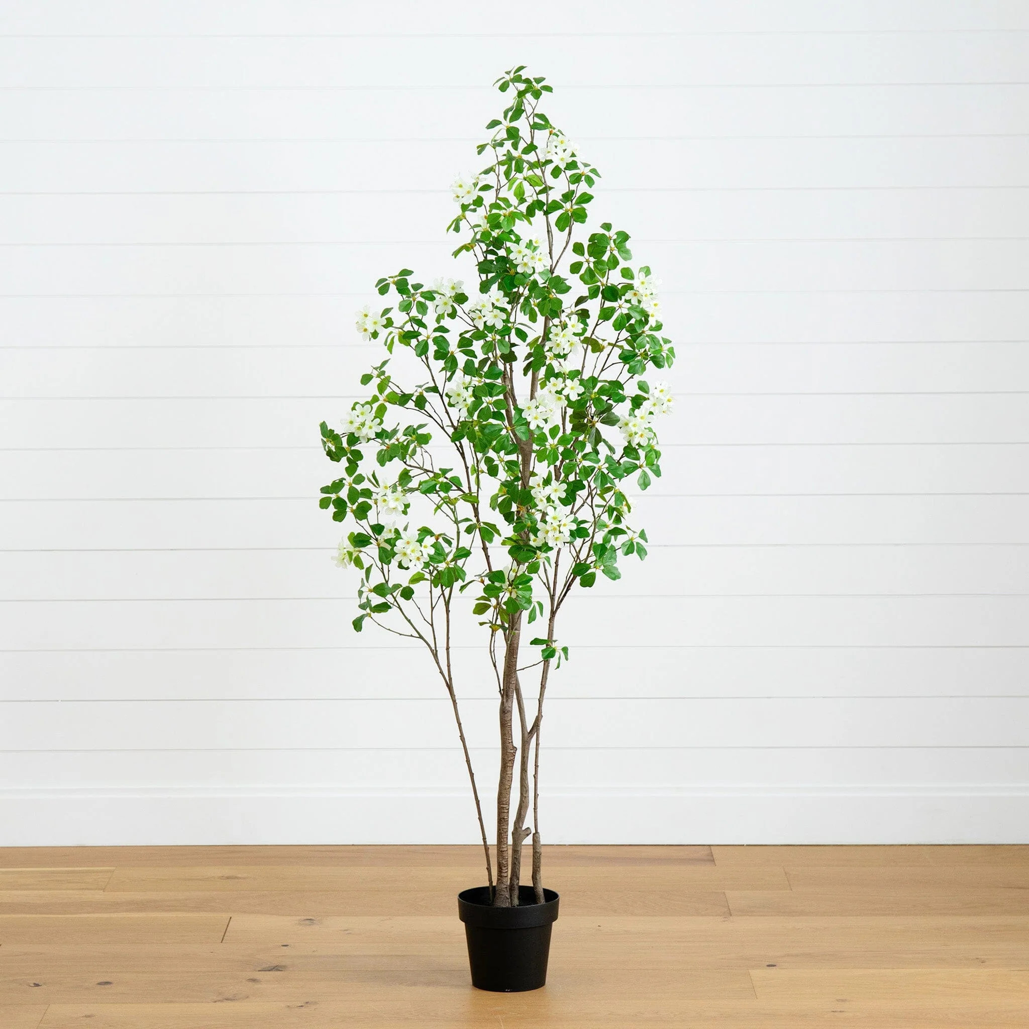 6’ Artificial Dogwood Tree with Real Touch Leaves | Nearly Natural | Nearly Natural