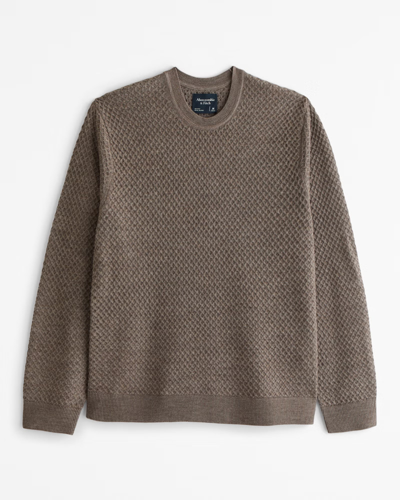 Merino Wool-Blend Crew Sweater | Abercrombie & Fitch (US)