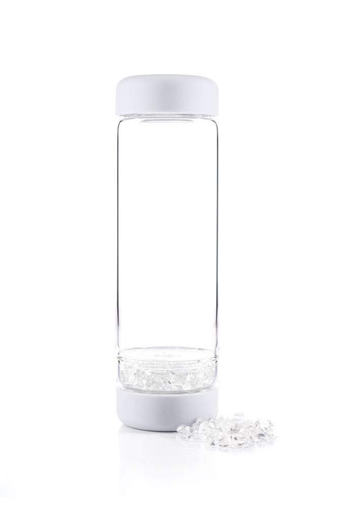 VitaJuwel inu CRYSTAL cloud white | The Original DIY Crystal Water Bottle with Clear Quartz | Amazon (US)
