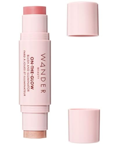 Wander Beauty Women's On-the-Glow Blush & Illuminator, Coral Rose/Glow, Pink, 1 Count | Amazon (US)