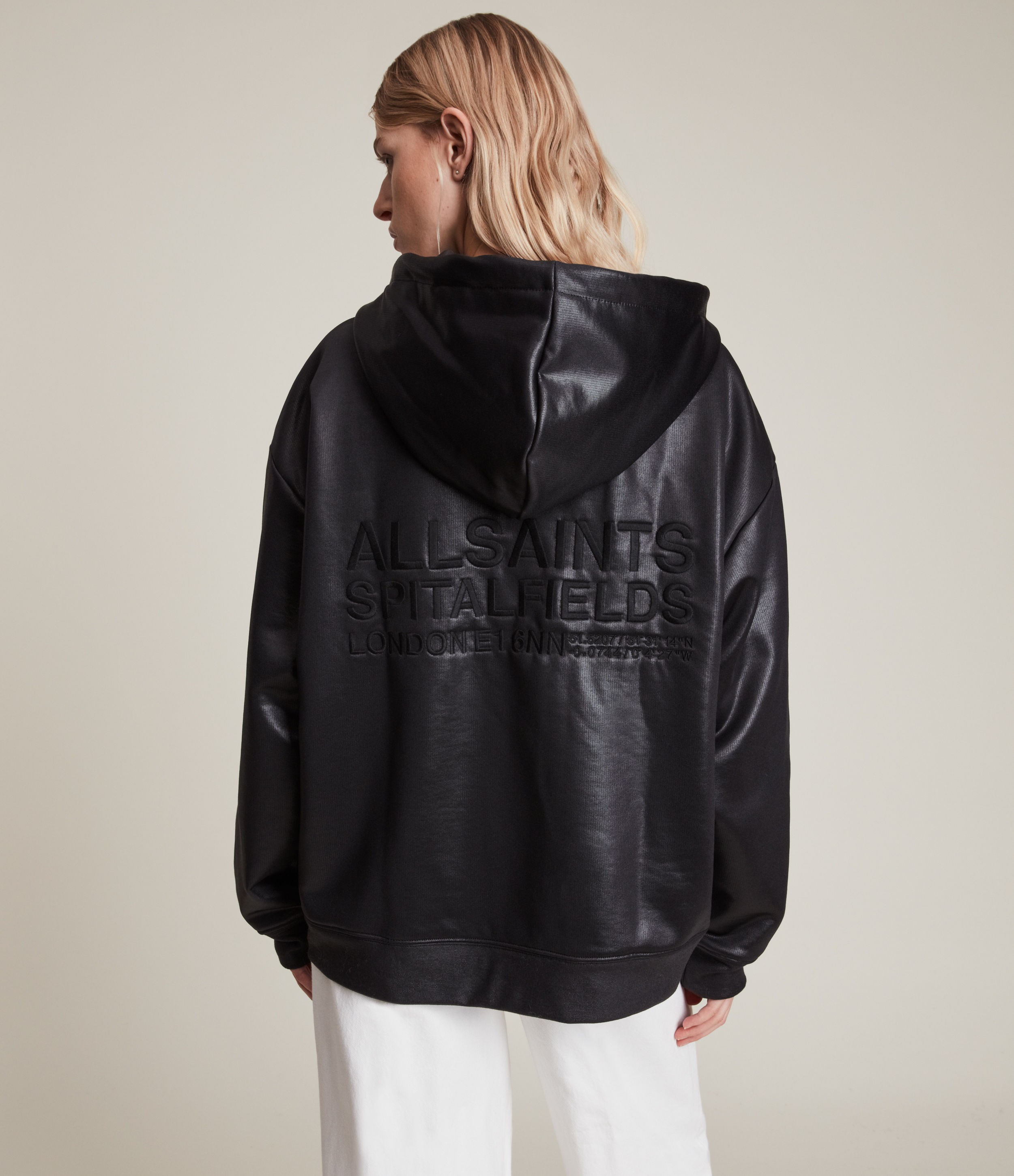 AllSaints Chlo Coated Zip Hoodie | AllSaints US