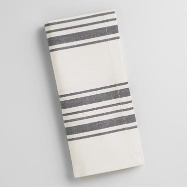 Black Villa Stripe Napkins Set of 4 | World Market
