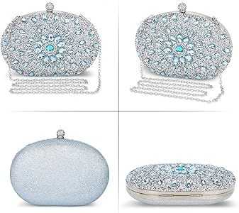 UBORSE Clutch Bag Women Shoulder Bag Small Crystal Bag Elegant Rhinestone Clutch Evening Purse fo... | Amazon (US)