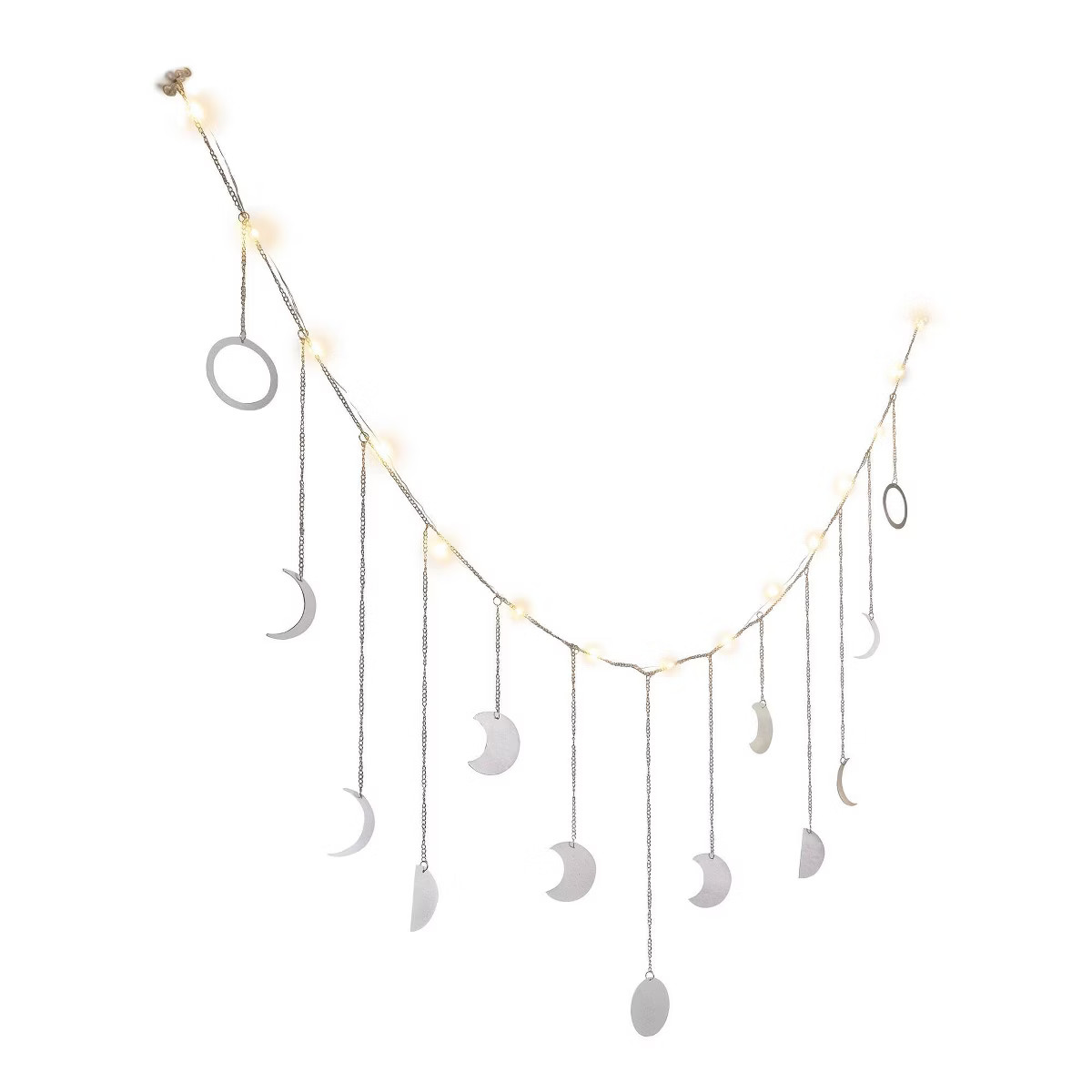 Celestial Garden Silver Moon Phase Celestial Chain Light | Target
