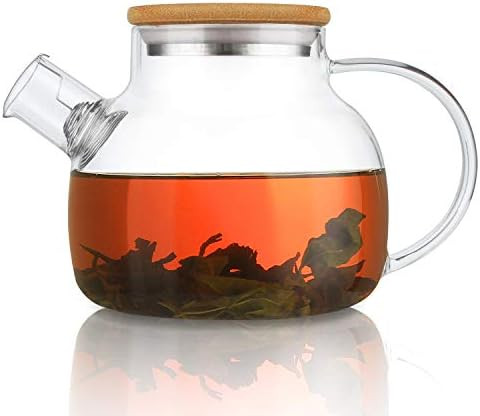 CnGlass Glass Teapot Stovetop Safe,30.4oz Clear Tea pot with Removable Filter Spout,Loose Leaf an... | Amazon (US)
