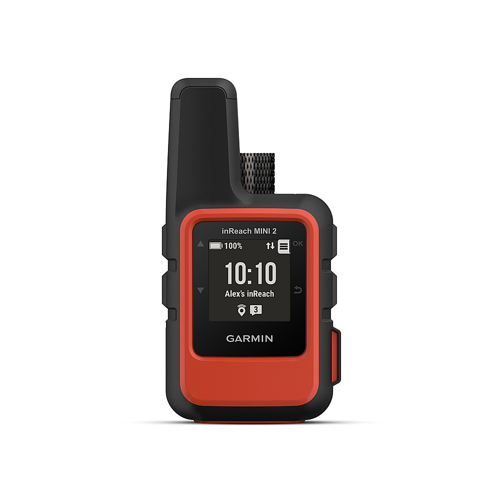 Garmin - inReach Mini 2 Compact Satellite Communicator 1.3"" GPS with Built-In Bluetooth - Flame Red | Best Buy U.S.
