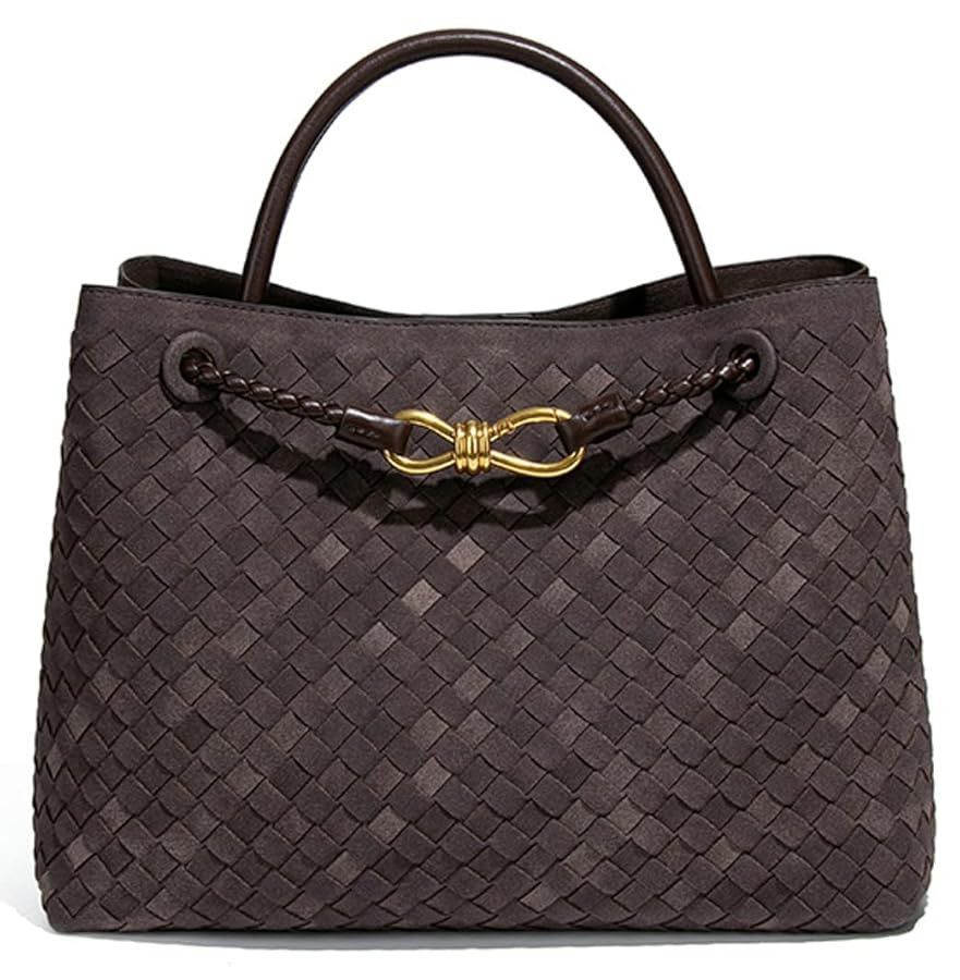 Suede Woven Tote Bag for Women PU Leather Hobo Bags Casual Crossbody Purse Shoulder Satchel Bag T... | Amazon (US)