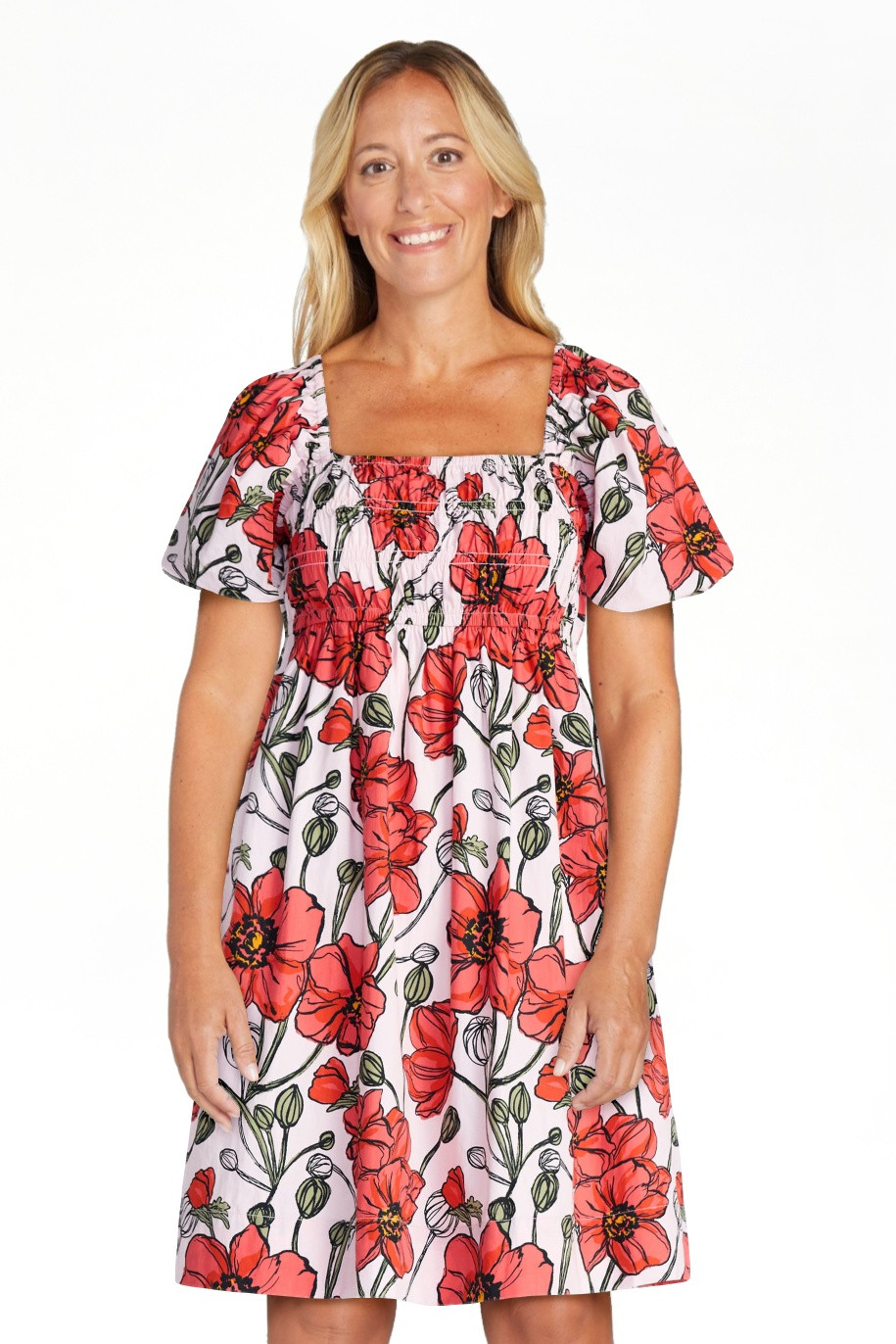 Free Assembly Women's and Women's Plus Puff Sleeve Peasant Mini Dress, Sizes XS to 4X | Walmart (US)
