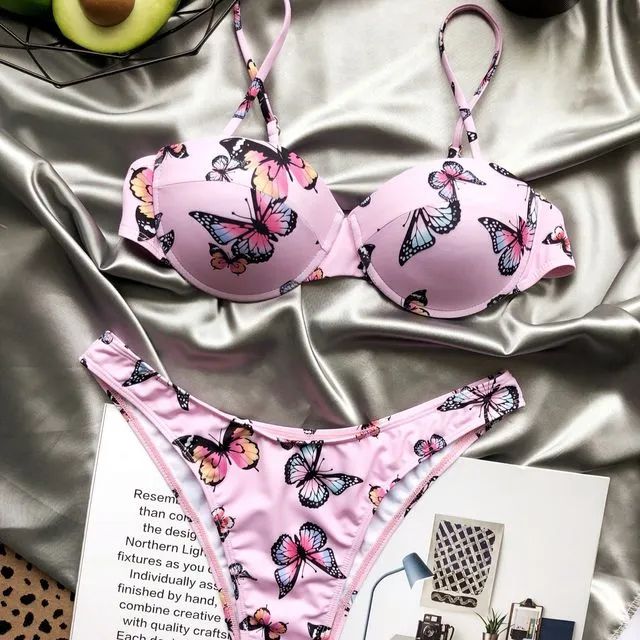 Frutto - Butterfly Print Bikini Set | YesStyle Global