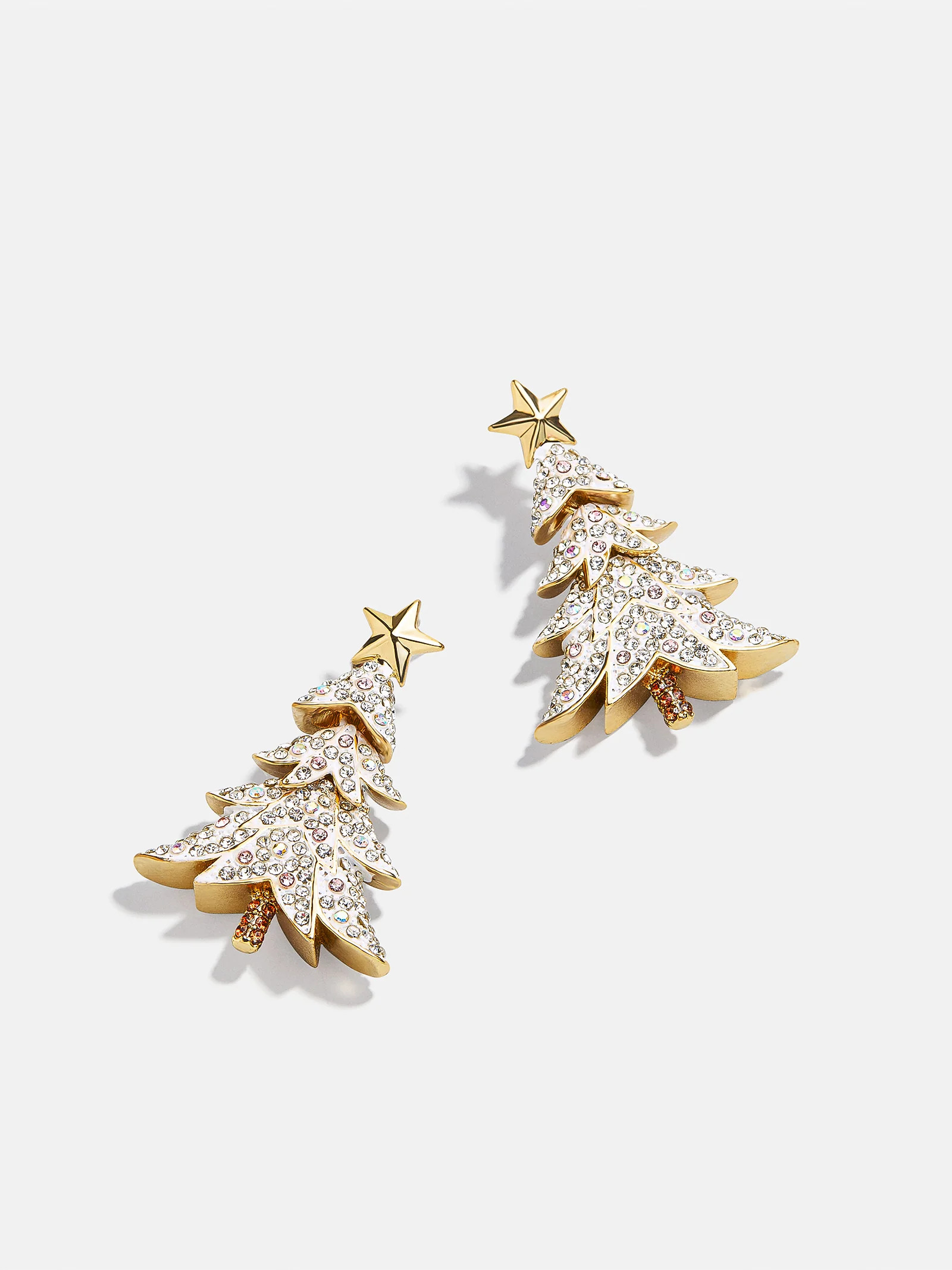 Pine-ing For You Earrings - White Christmas Tree | BaubleBar (US)