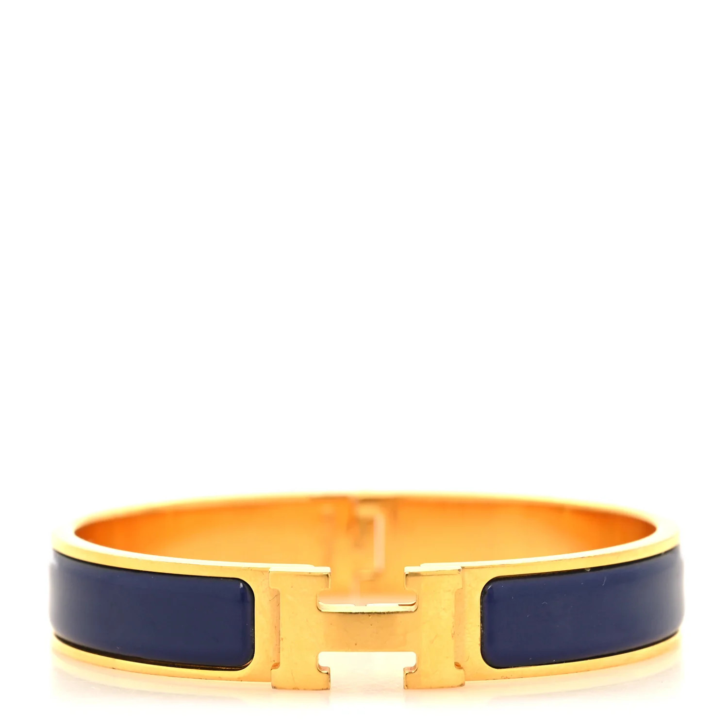 Enamel Narrow Clic Clac H Bracelet GM Iris | FASHIONPHILE (US)
