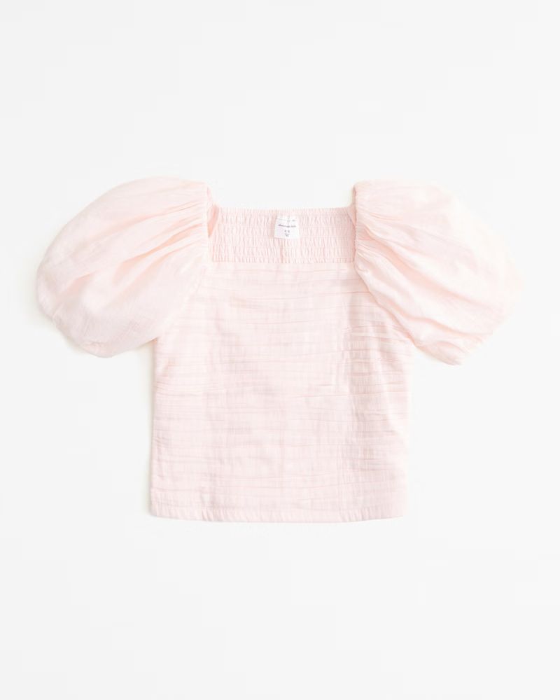 girls emerson puff sleeve top | girls new arrivals | Abercrombie.com | Abercrombie & Fitch (US)