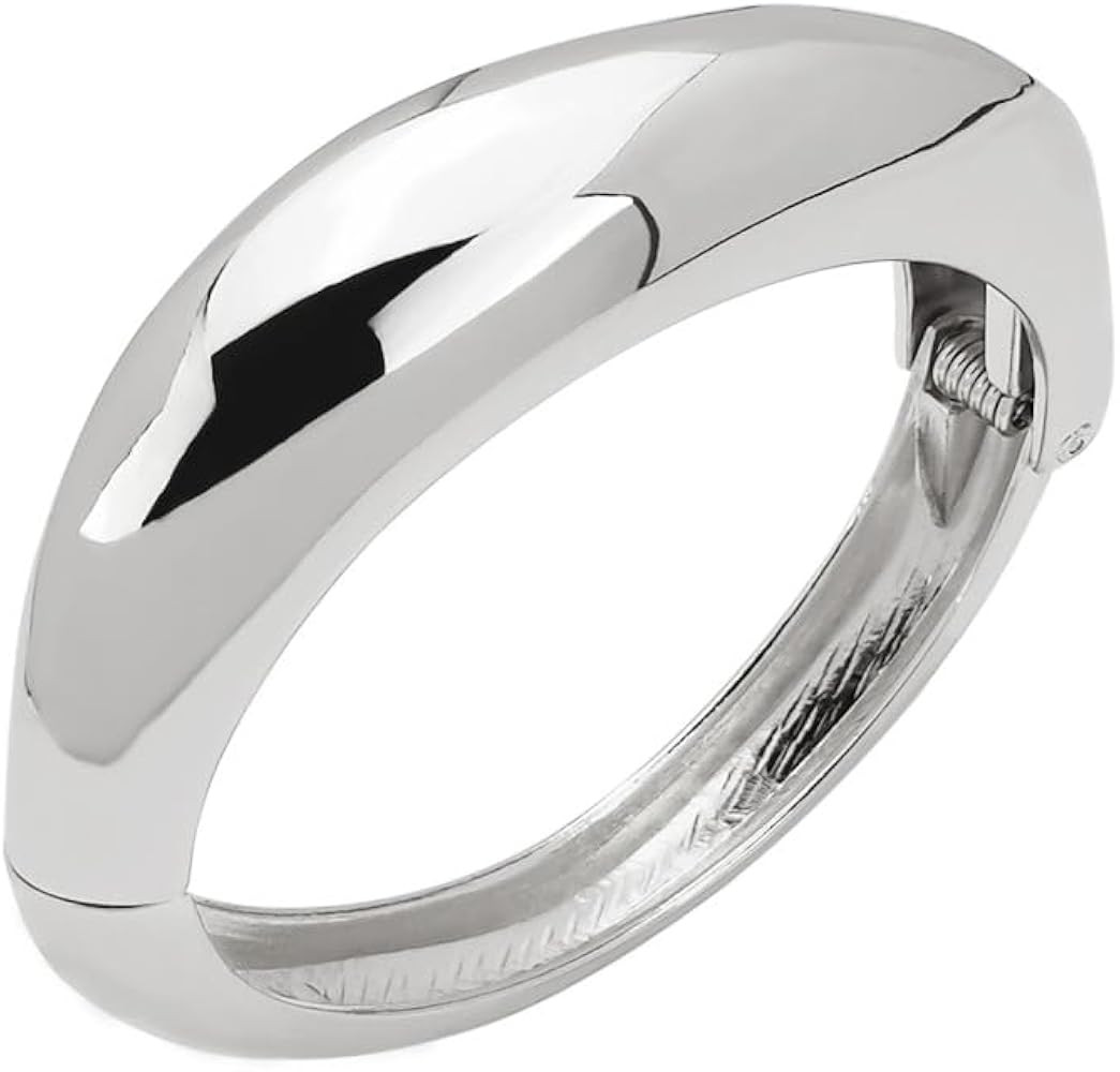 Chunky Gold Bracelet Silver Cuff Bracelet for Women Chunky Cuff Bracelet Gold Bangle Bracelet Sta... | Amazon (US)