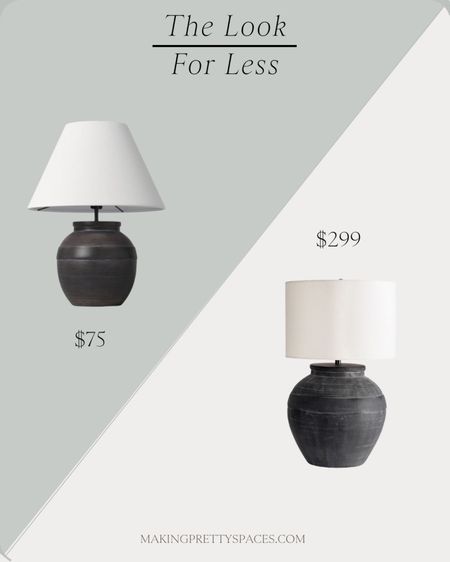 Shop this look for less! 
Lamp, black and white lamp, Target, Pottery Barn, dupe

#LTKstyletip #LTKsalealert #LTKhome