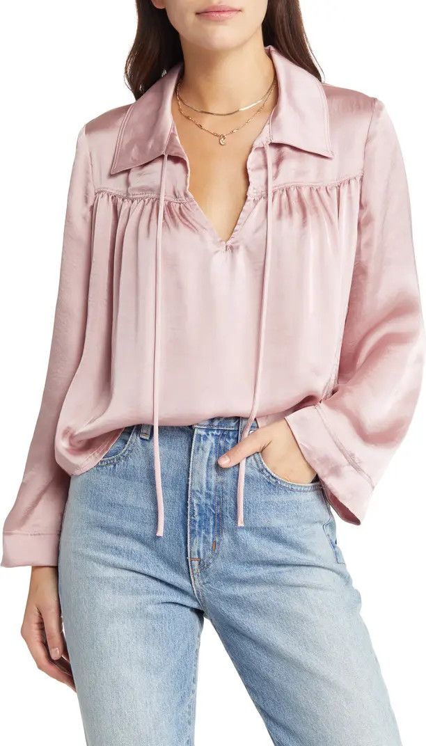 Tie Neck Satin Blouse | Nordstrom