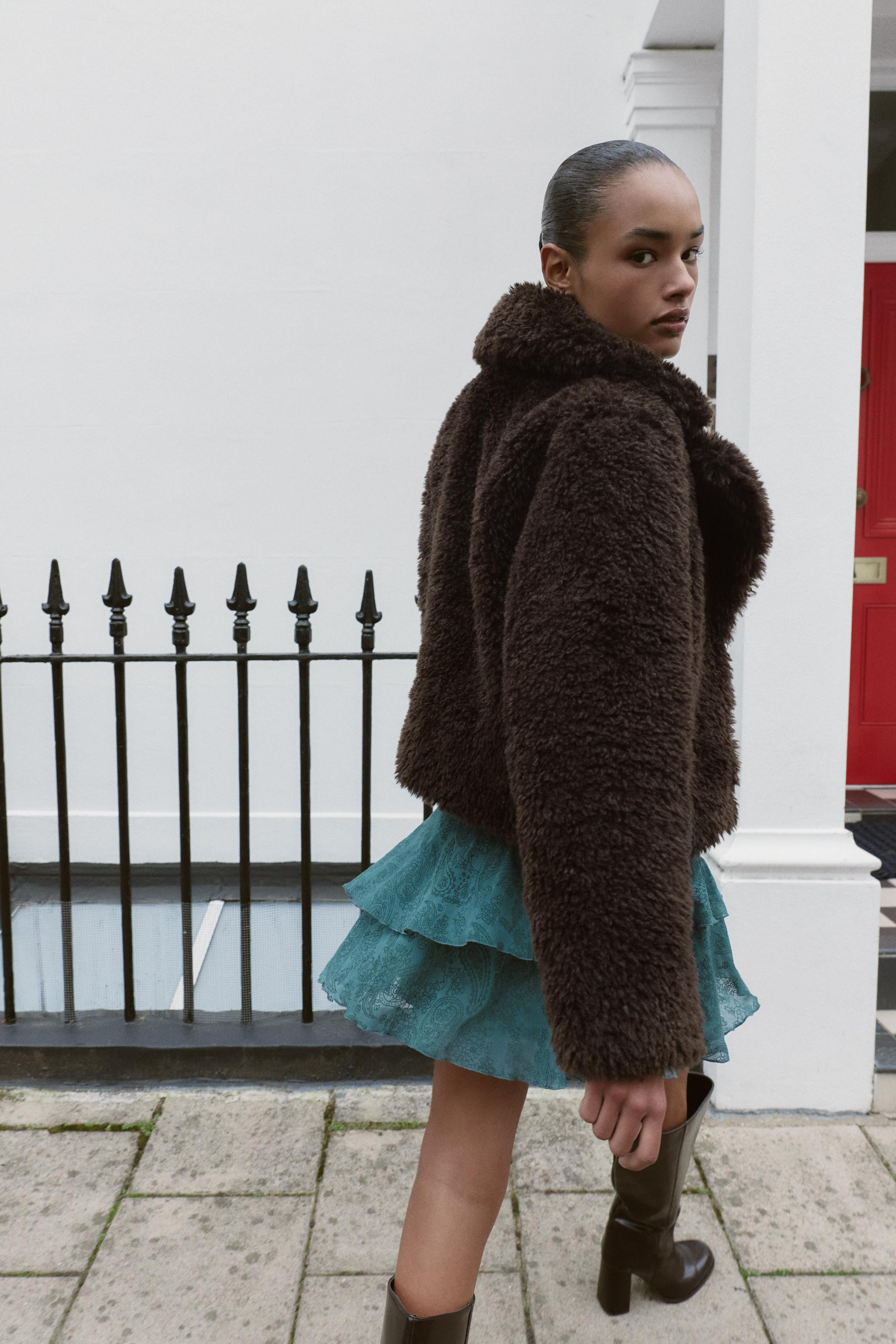 SHORT FLEECE COAT | Zara US