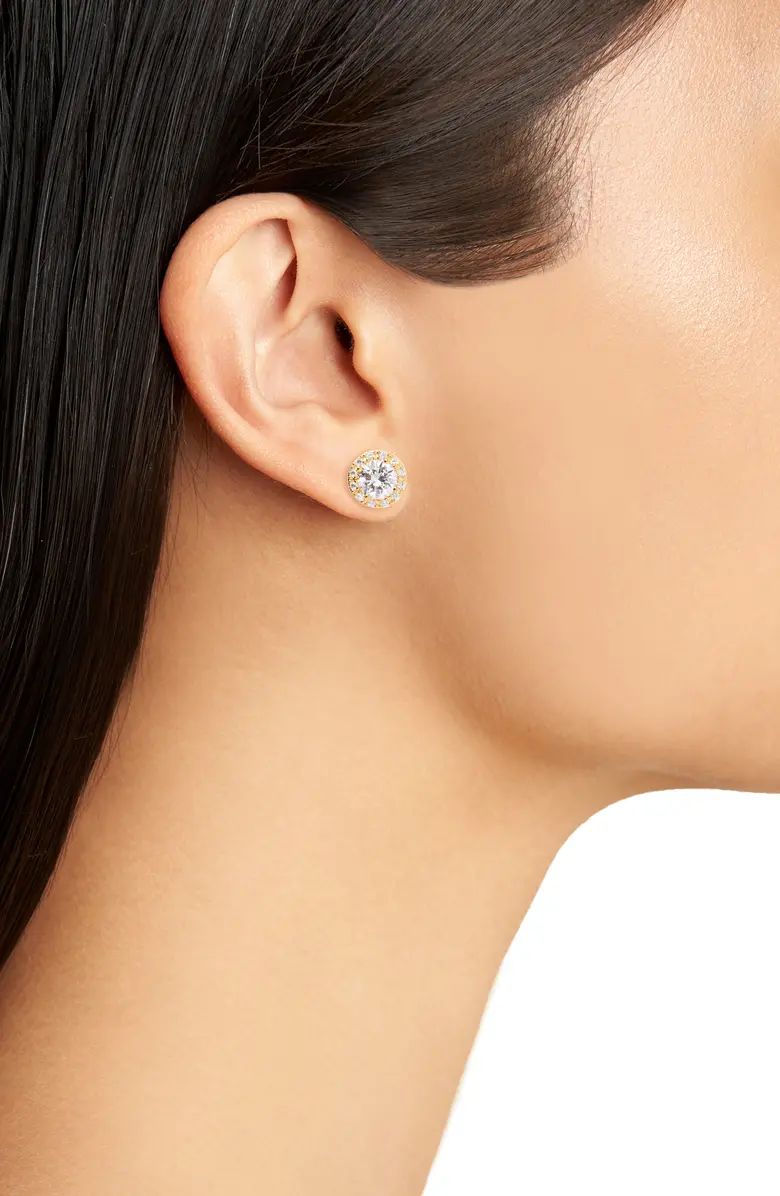 Pavé Cubic Zirconia Stud Earrings | Nordstrom