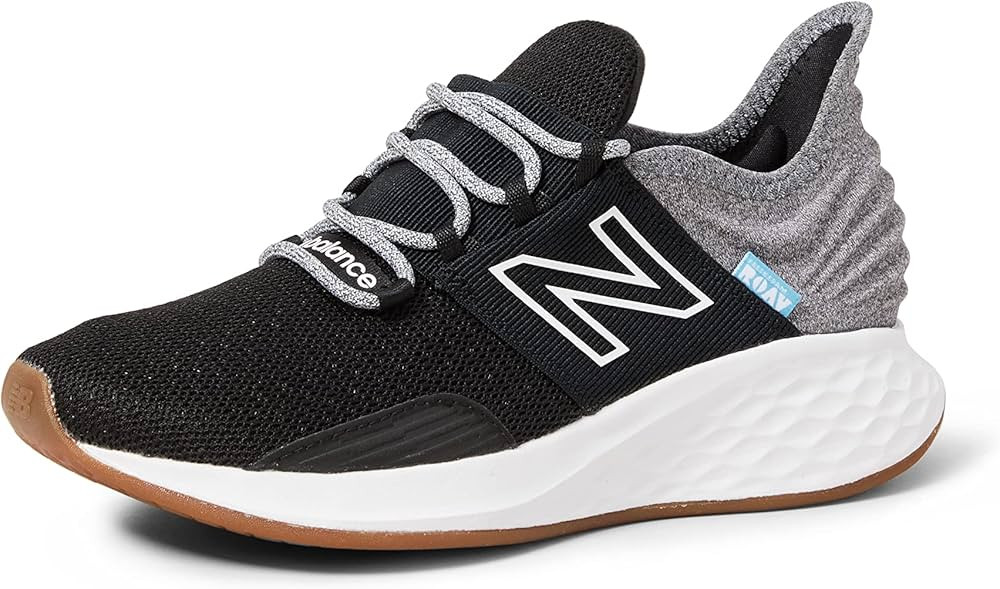 Amazon.com | New Balance Women's Fresh Foam Roav V1 Sneaker, Black/Light Aluminum, 8 | Road Runni... | Amazon (US)