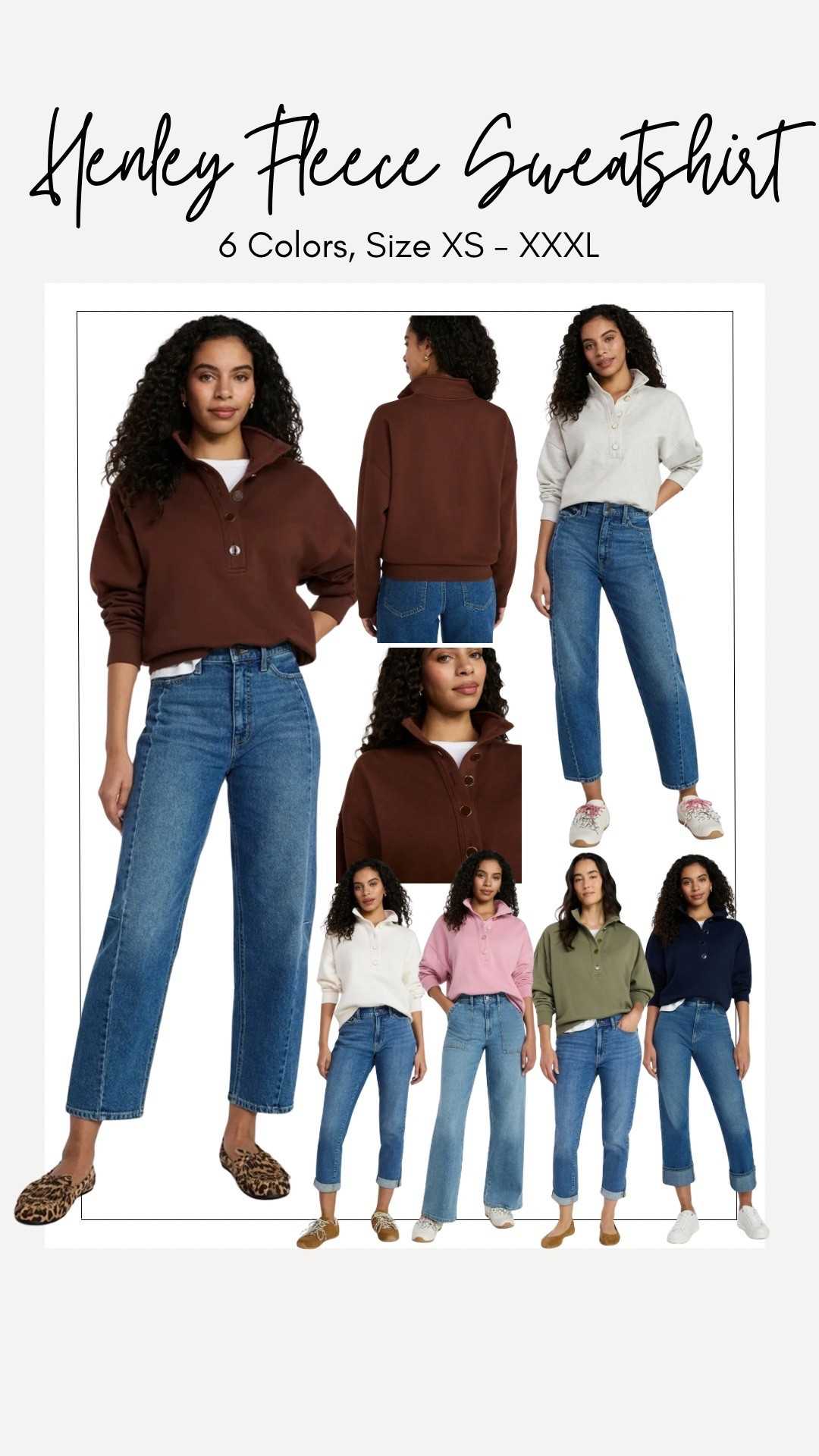 Walmart quarter button fleece sweatshirt, Time and Tru
