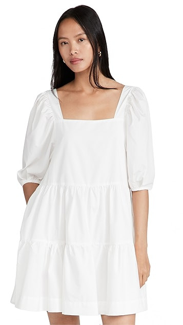 Poplin Square Neck Mini Dress | Shopbop