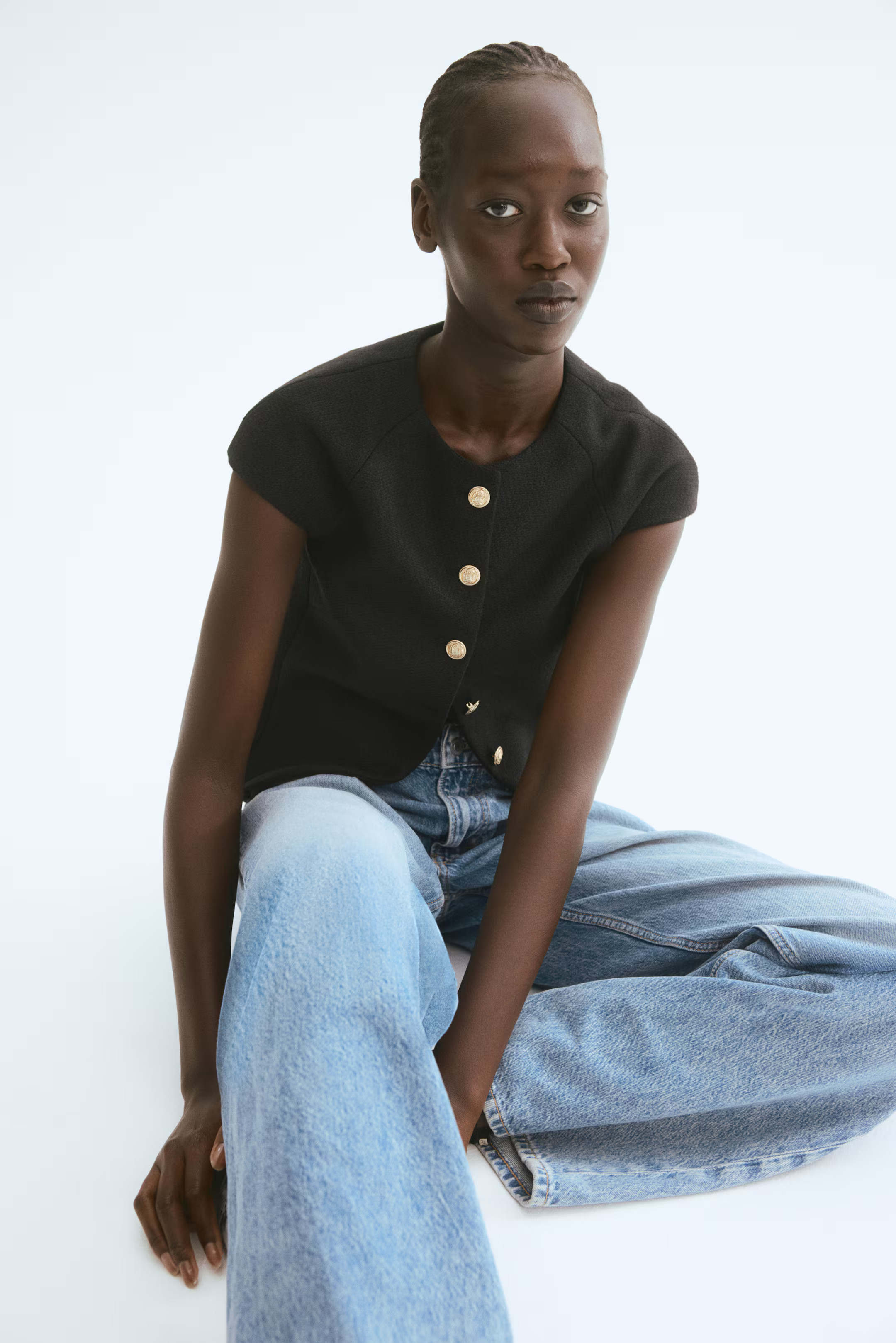 Button-Front Top | H&M (US + CA)