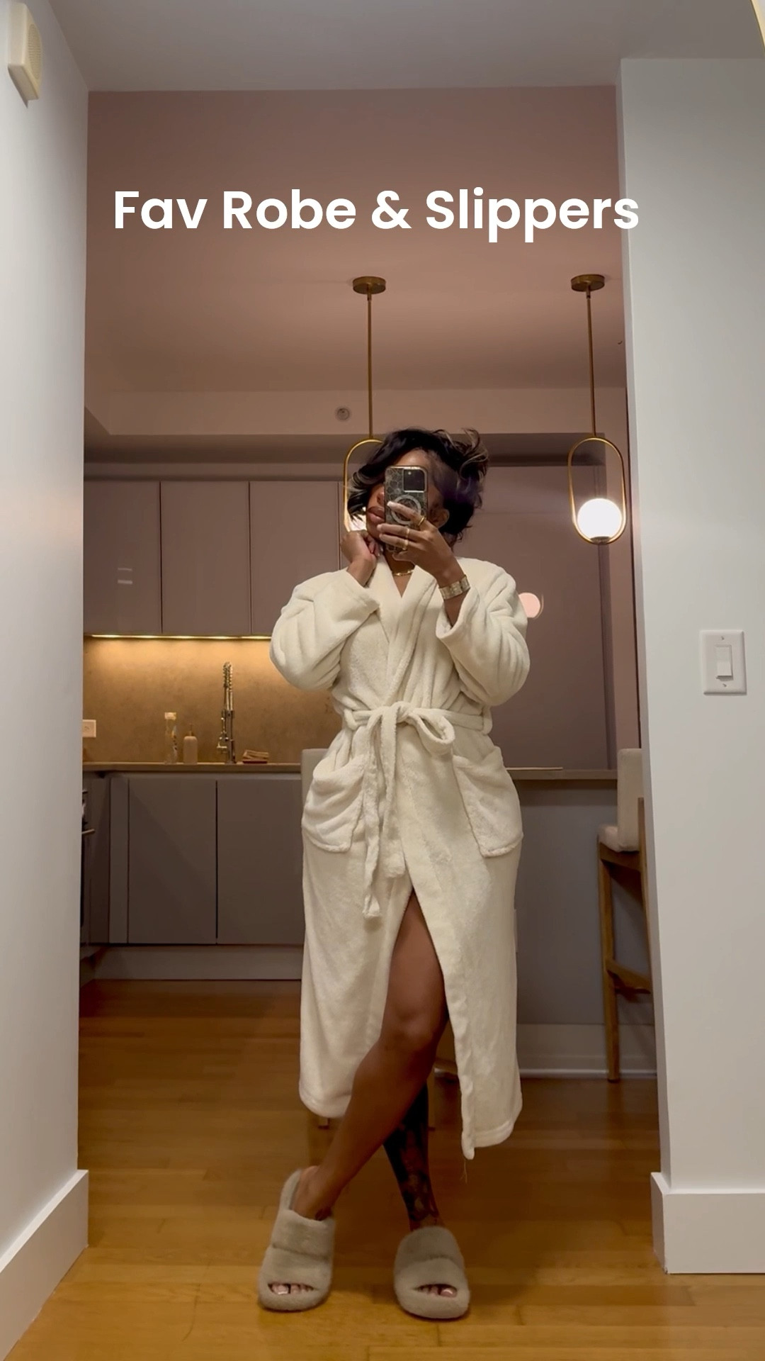 Fav robe and slippers. So cute and comfy, I’m loving the neutral colors. 

#LTKgrwm #LTKdayinmylife #LTKootd