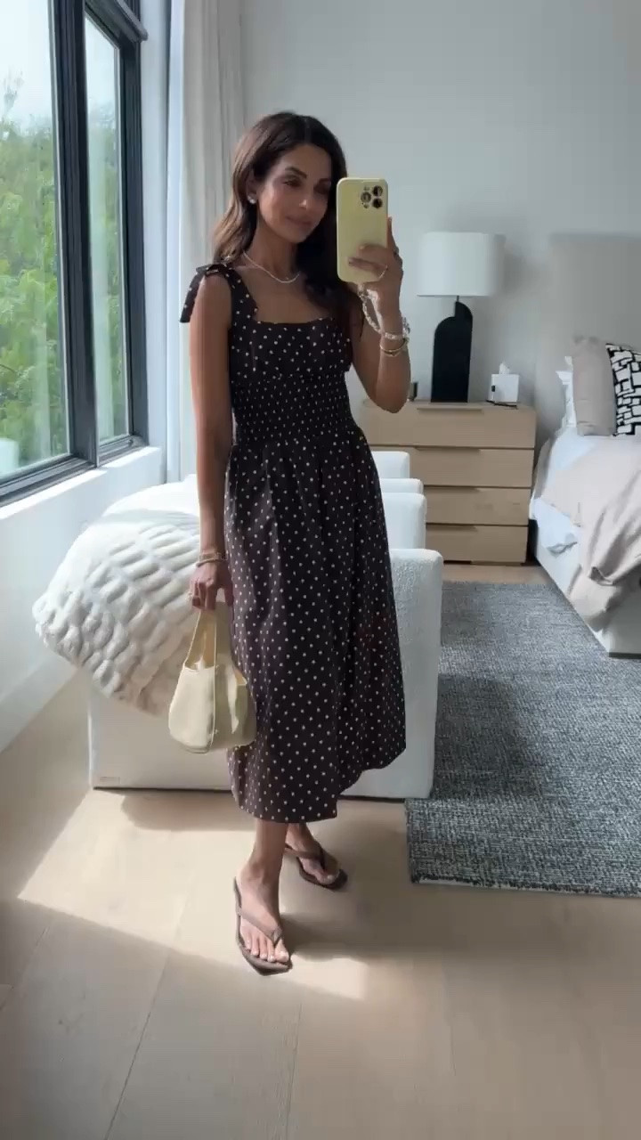 This polka dot dress is too cute and perfect for this summer to fall era! 🤎 @Anthropologie I’m wearing size XXS Petite

#LTKootd #LTKOver40 #LTKSeasonal