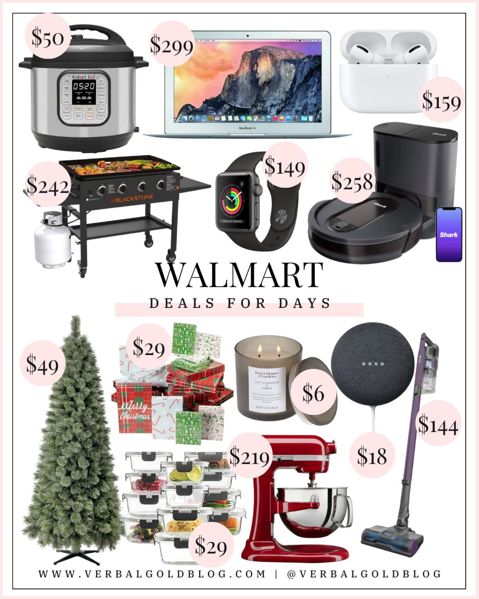 Walmart deals for days - walmart Christmas trees - Walmart Christmas decor - Walmart kitchen - cooking gifts for mom - gifts for mother in law / sister in law / dad / brother in law / father in law - tech gifts 



#LTKhome #LTKsalealert #LTKHoliday