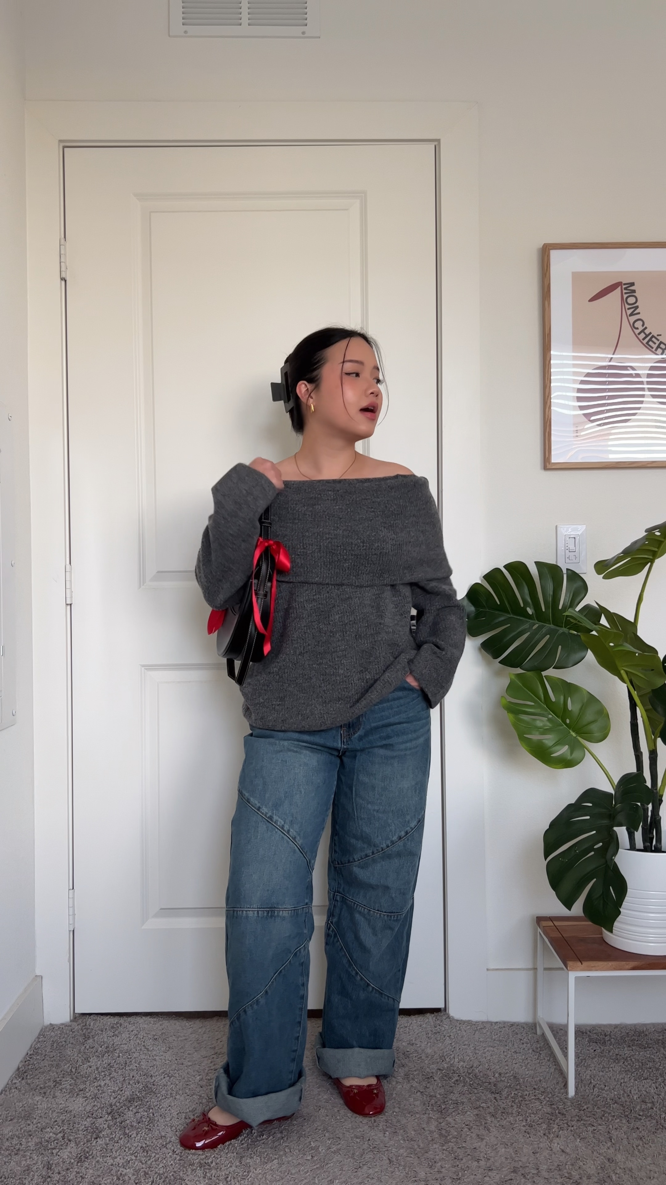 day 7 of 15 days of fall outfits with my ootd to go on a solo date ☕️🤎

sizing details
grey hoodie - size M
grey cargo sweatpants - size M (short)
off-shoulder sweater - size M
jeans - size us 6
shoes - size us 6 (my true size)

🏷️ easy and casual fall outfit inspo, cherry red ballet flats, off the shoulder sweater, grey cardigan sweater, oversized grey hoodie, cozy sweatpants, comfy casual fall ootd, comfy outfit ideas, fall aesthetic outfit, fall fashion trends

#LTKVideo #LTKSeasonal #LTKstyletip