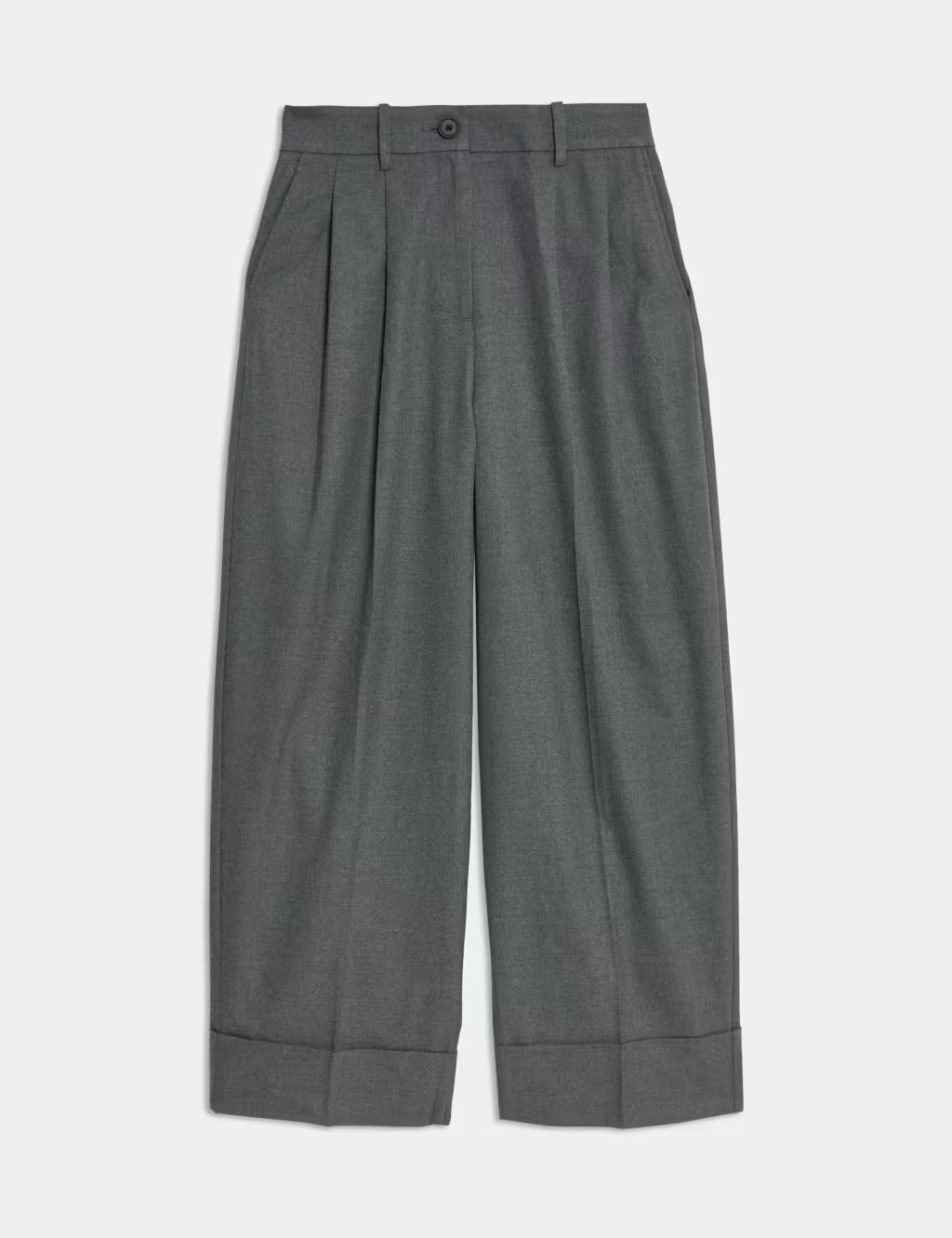 Flannel Wide Leg Trousers | Marks & Spencer (UK)