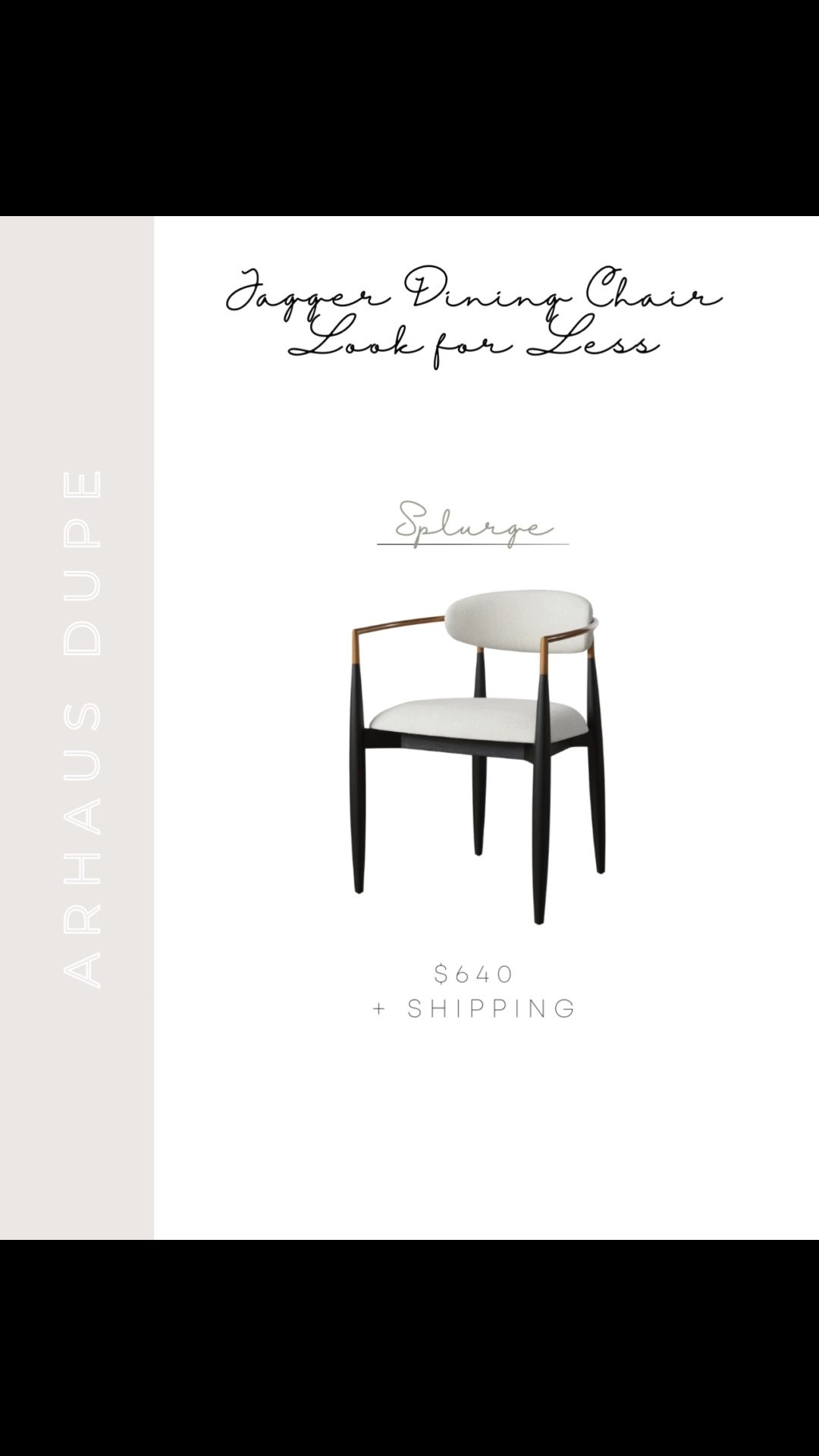 Arhaus Jagger Dining Chair Dupe 🖤✨
If you’ve been eyeing the Arhaus Jagger dining chairs but not the price, this affordable dupe gives you the same modern, sculptural look for a fraction of the cost. The silhouette, texture, and high-end feel are so similar — truly a designer look without the designer price tag.

These are perfect for a dining room refresh, a cozy breakfast nook, or even as accent chairs. I linked the exact dupe + similar options so you can create that upscale, minimal, Arhaus-inspired vibe on a budget.

✨ High-end look for less
✨ Arhaus furniture dupes
✨ Modern neutral home decor

Shop the chair + styling pieces below ⬇️

#LTKSaleAlert #LTKHome