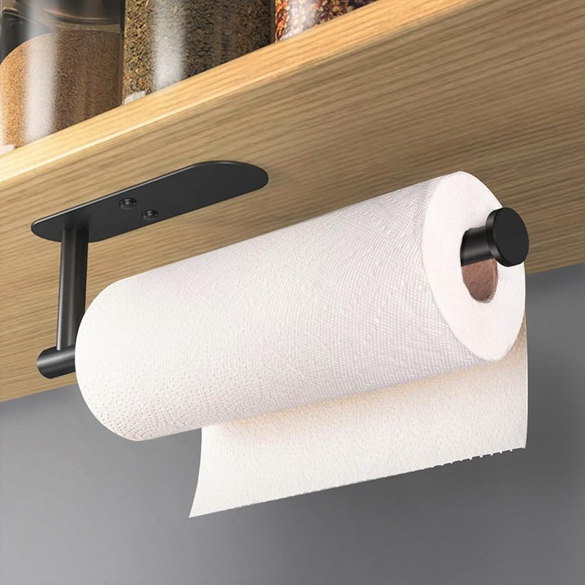 Paper Towel Holder Under Kitchen Cabinet - Self Adhesive or Drilling Paper Towel Holder Stick on Wal | Amazon (US)