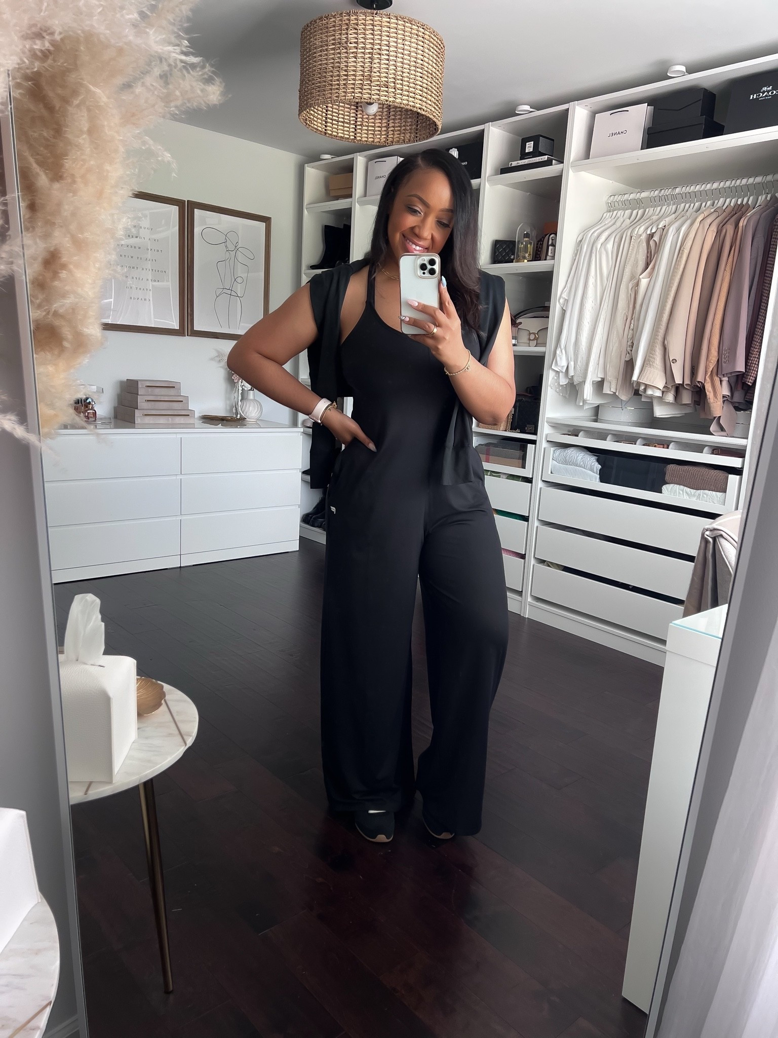 ☁️✨ This has to be the softest @fabletics material ever! This Cloud Jersey Wide Leg Onesie is an effortless and comfy fit you will absolutely love! The matching Jacket gives it some flare too as I draped it over my shoulders. It comes in multiple colors too! I’m wearing a Large in both and they run TTS. #FableticsPartner 

Be sure to check out http://fabletics.com/MoveInFabletics to access VIP Membership!