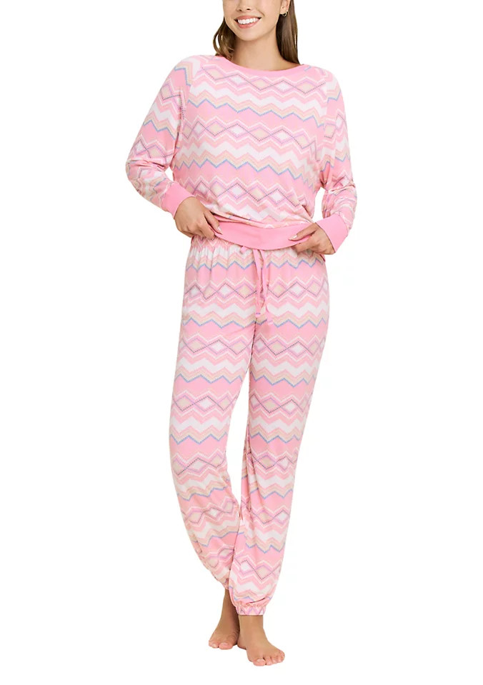 Star Seeker Brushed Jersey Long Set | Belk
