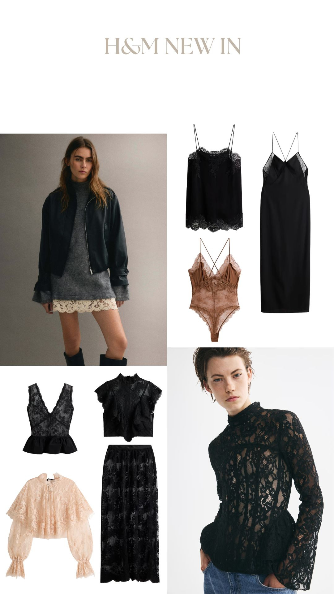 H&M New in

Lace And Satin, Lace Top, Lace Co-ord, Elevated Nightwear, Modern Layering, Autumn Style, Autumn Outfit, Transitional Style  

 #LTKuk #LTKsummer #LTKautumn