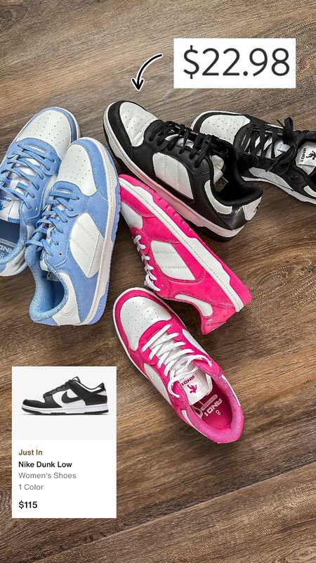 Nike Dunk Low LOOK-FOR-LESS — under $25 sneakers that are SO stinking cute! 😍 I sized up 1/2 👍🏼

#LTKshoecrush #LTKsalealert #LTKGiftGuide