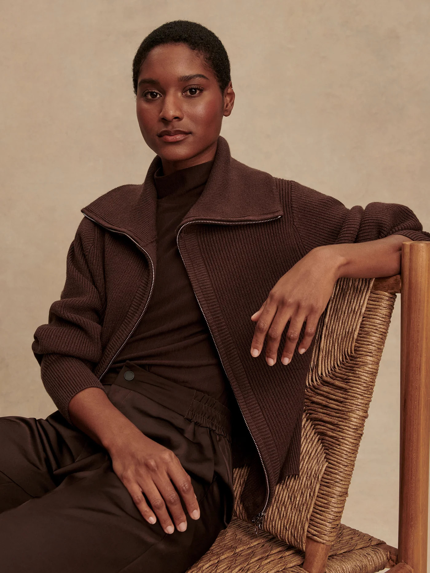 Enrico Zip-Through Knit Jacket | Varley US