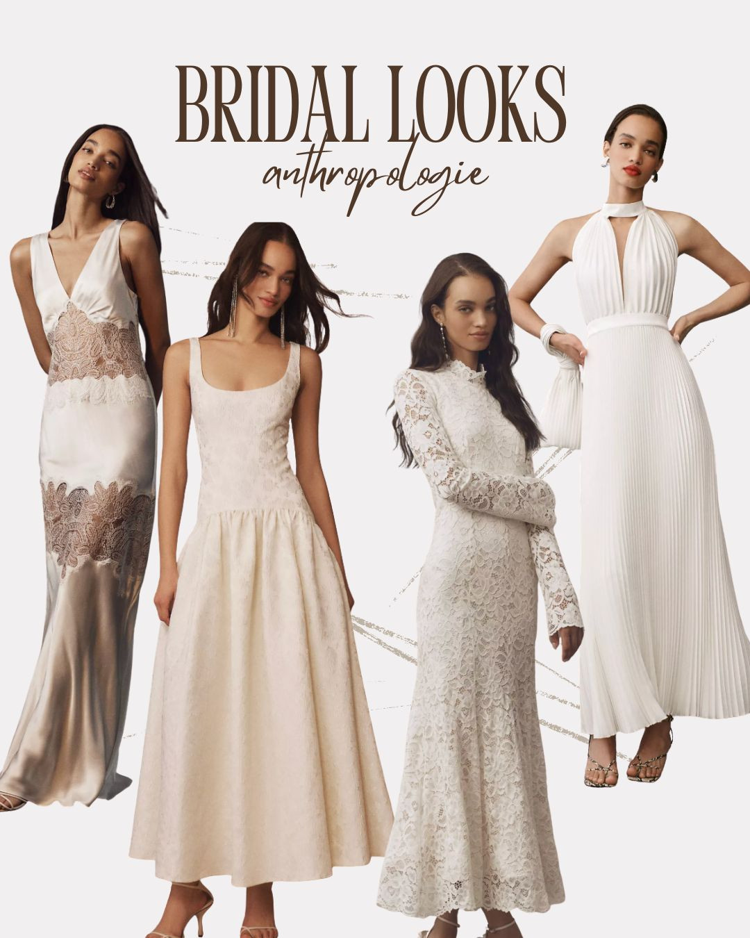  bridal looks from Anthropologie
long white dress, rehearsal dinner dress, engagement photo dresses

 

#LTKWedding
