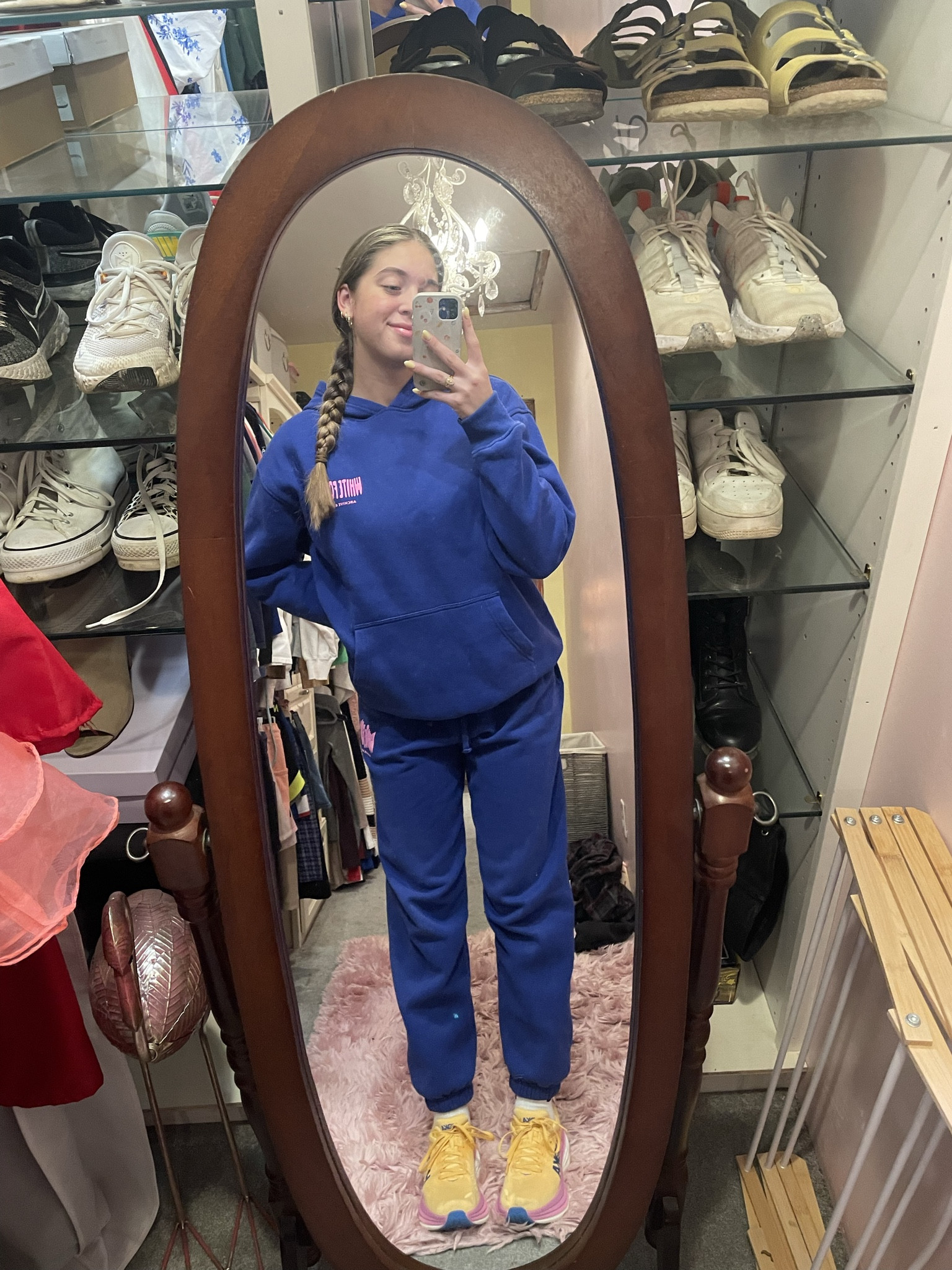 wanted to show the shoes that match perfectly with the cutest sweat set from White Fox. I can’t link the sweat set: size medium/large hoodie size large sweatpants. 

#LTKfitness #LTKstyletip #LTKtravel