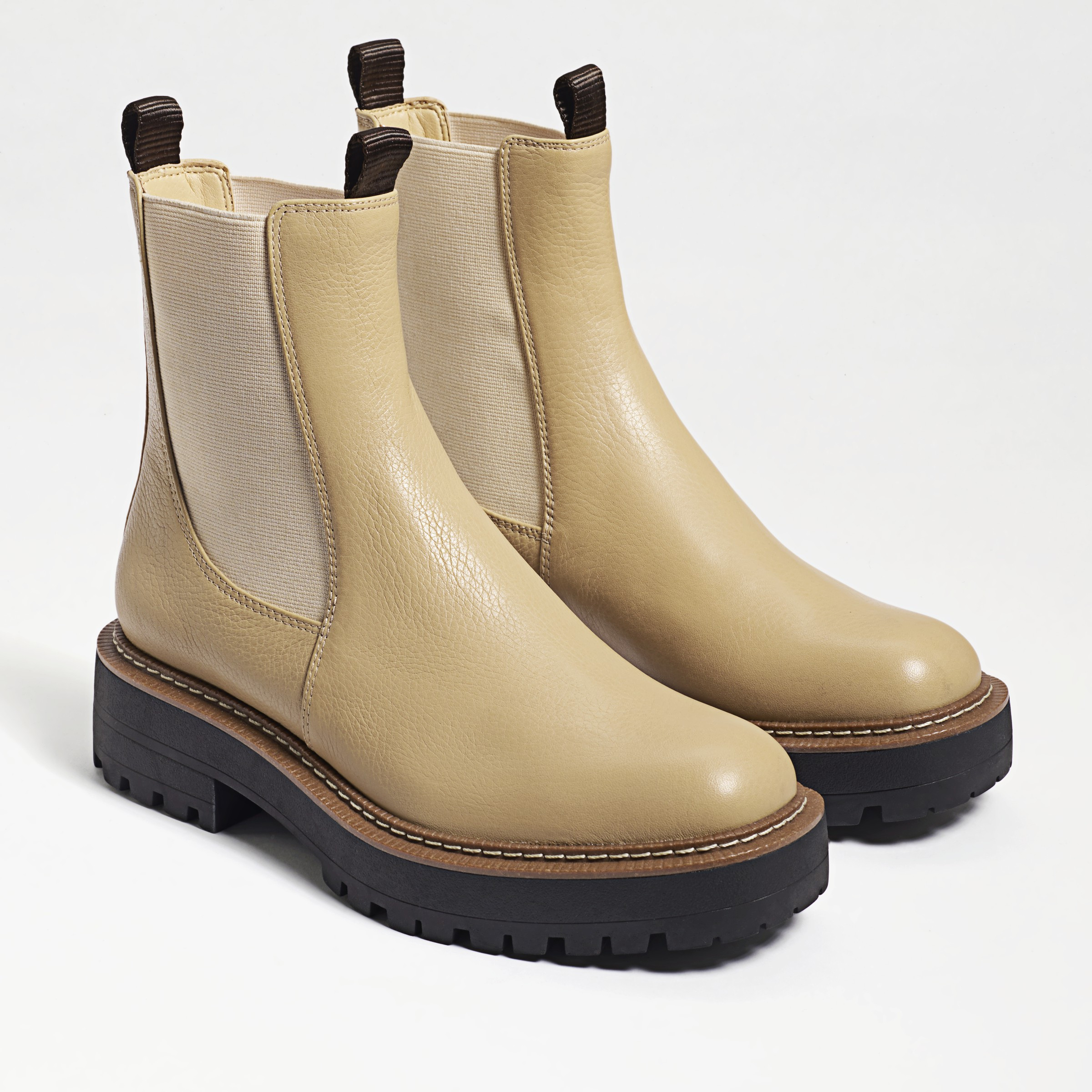 Sam Edelman Laguna Chelsea Boot Sesame Leather 7.0 | Sam Edelman