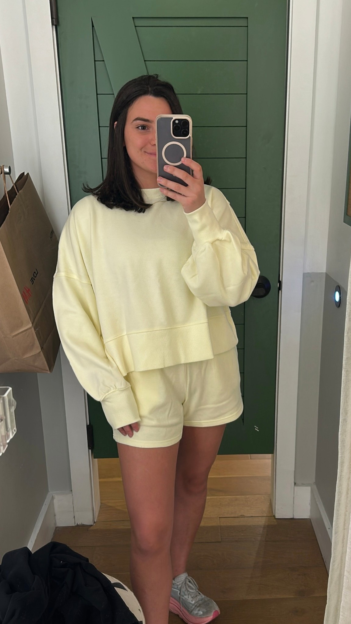 Butter yellow lounge set! Also works as the perfect travel set! Medium in top and bottomm

#LTKootd #LTKSaleAlert #LTKActive