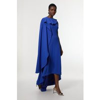 Soft Tailored Colour Block Cape Detail Full Skirted Maxi Dress | Debenhams UK