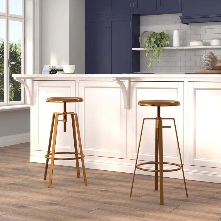 Lukachukai Swivel Adjustable Height Bar Stool | Wayfair North America