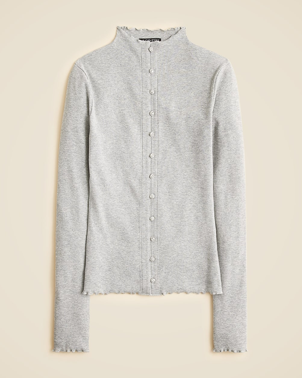 Perfect rib cardigan top with jewel buttons | J. Crew US