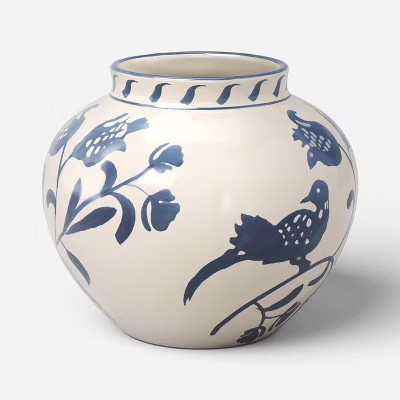 Medium Blue Painted Ceramic Vase - Threshold™ | Target