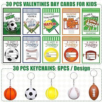 30 Pack Stress Ball Keychain Kids Valentines Day Cards, Valentines Day Gifts for Kids School Gift... | Amazon (US)